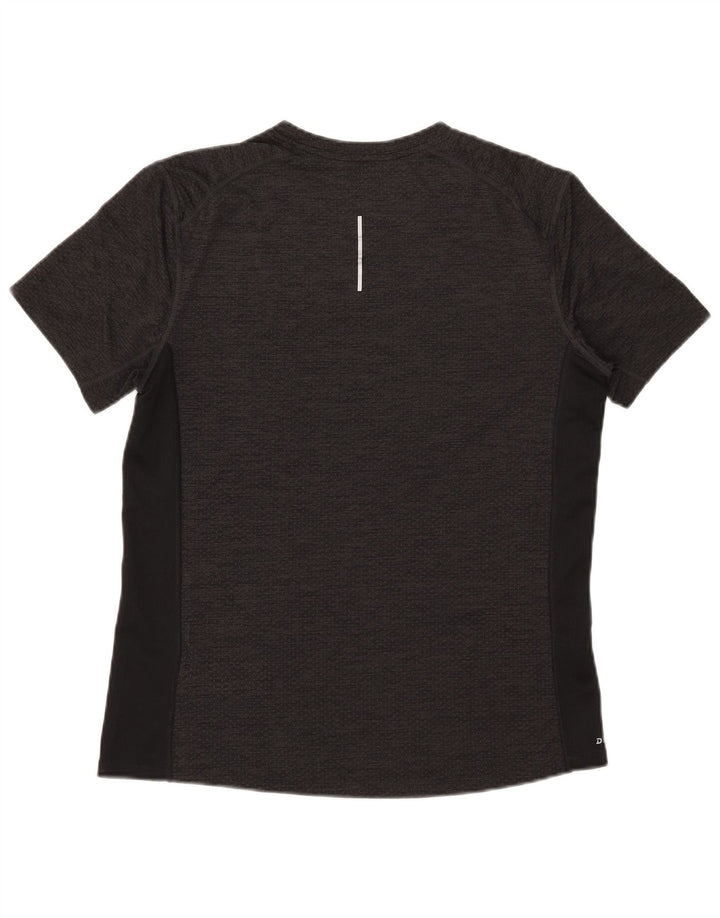 Nike Herre Dri Fit T-shirt Top Medium Khaki Colourblock Polyester