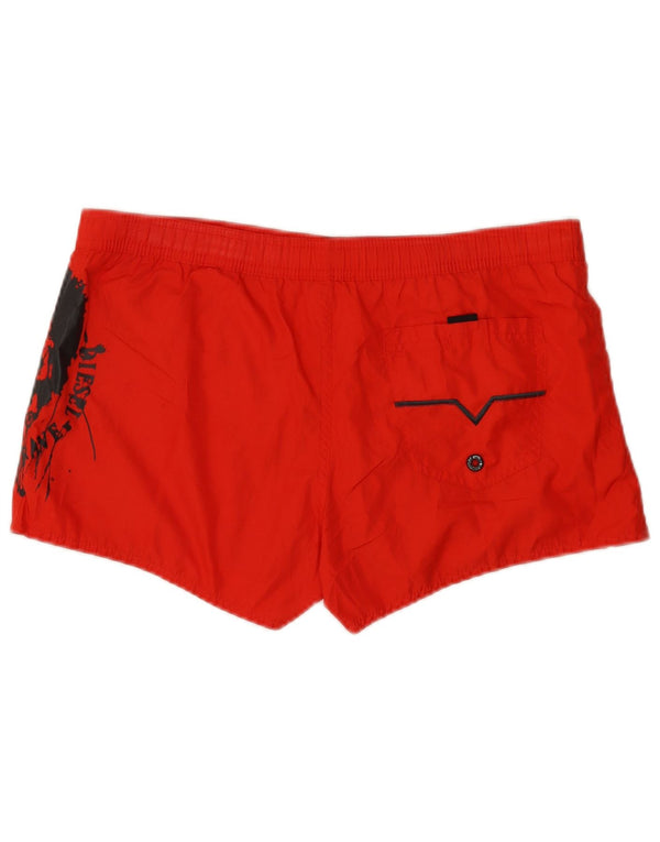 Diesel Herre grafiske svømmeshorts Medium Rød Polyester