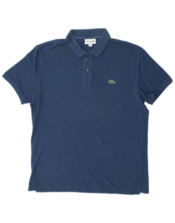 Lacoste Herre Slim Fit Polo Shirt Størrelse 6 XL Marineblå Bomuld