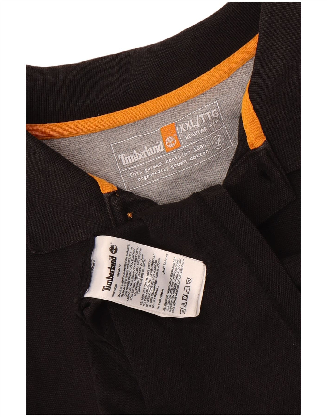 Timberland Herre Regular Fit Polo Shirt 2XL Sort Bomuld