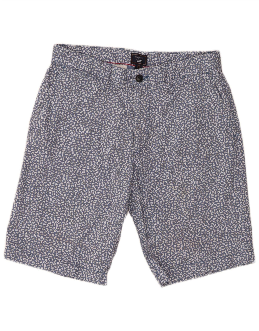 Gap Herre Khakis Chino Shorts W32 Medium Blue Floral Bomuld