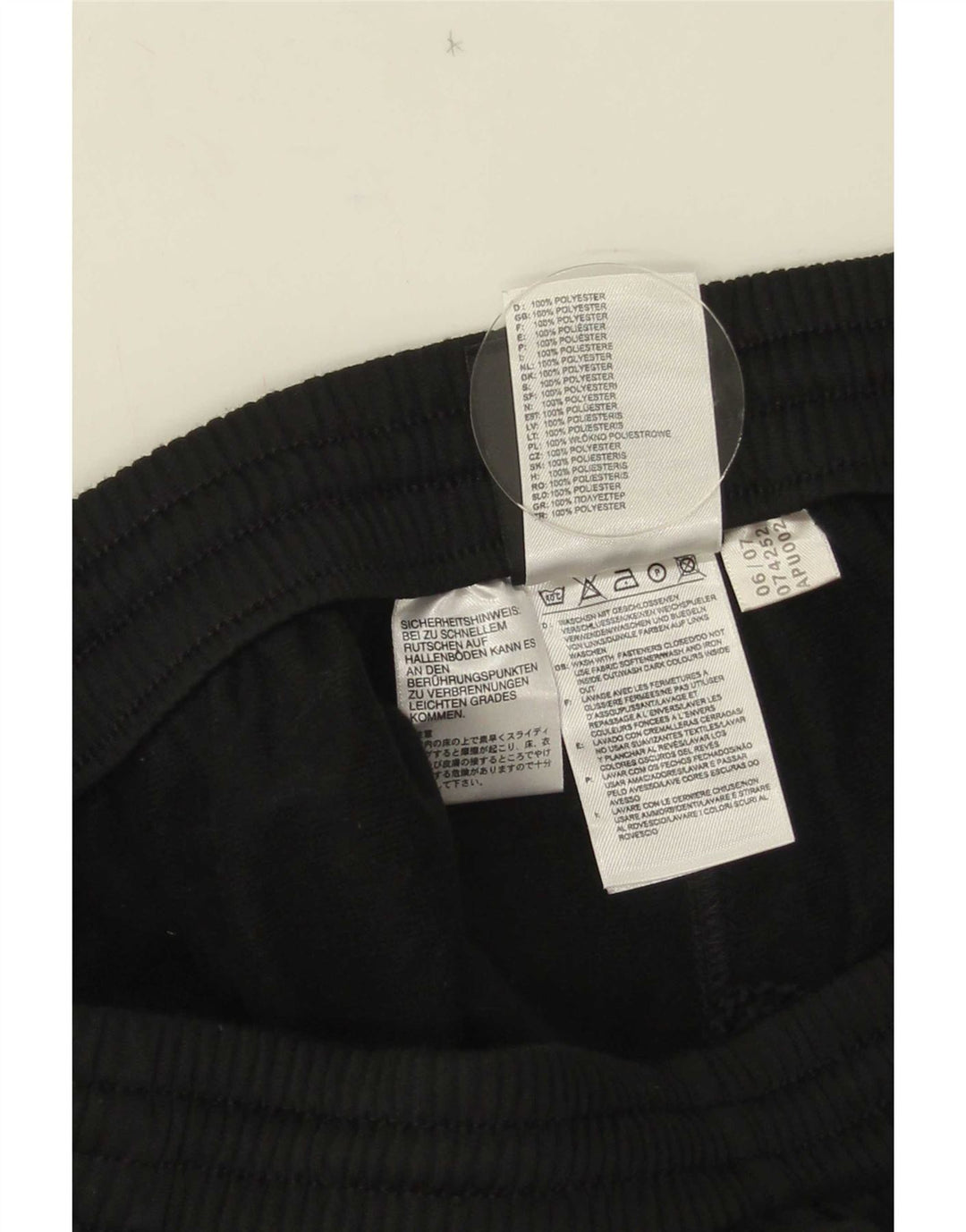 Adidas Træningsdragtsbukser til mænd UK 40/42 Medium Sort Colourblock Polyester