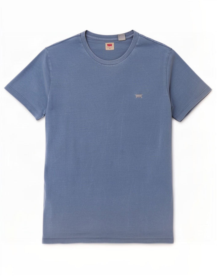 Levi's herre T-shirt top mellemblå bomuld