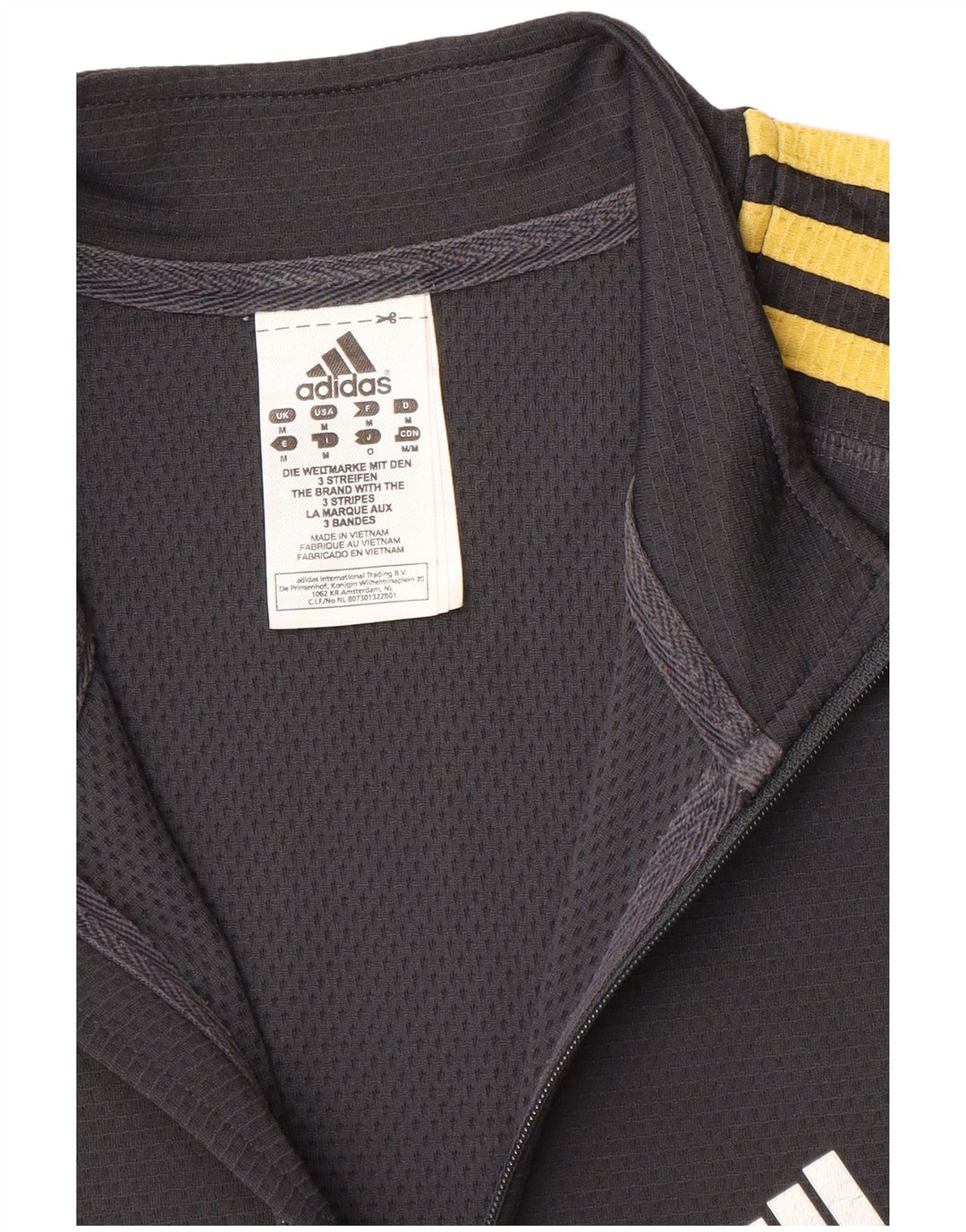 Adidas Herre Climalite Pullover med lynlås-hals træningsdragt Top mellemgrå polyester