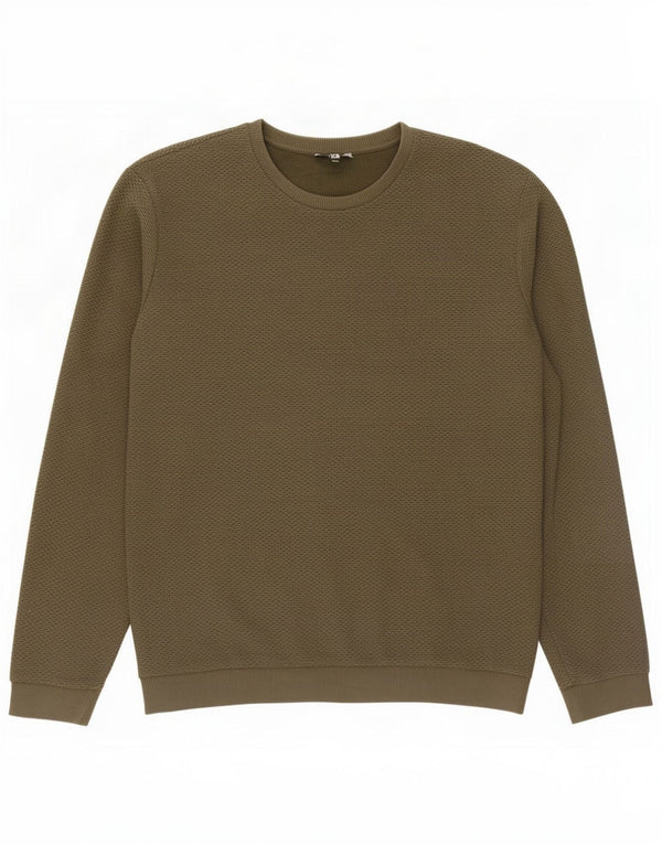 Reiss Herre Sweatshirt Jumper XL Khaki Bomuld