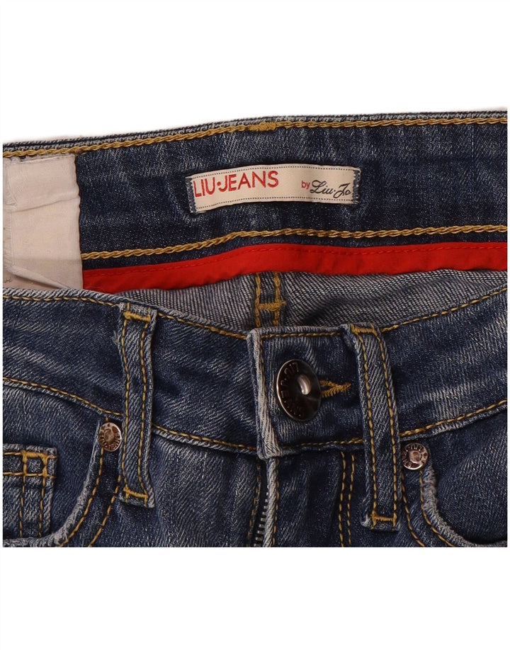 Liu Jo Kvinders Distressed Cropped Jeans W24 L24 Blå