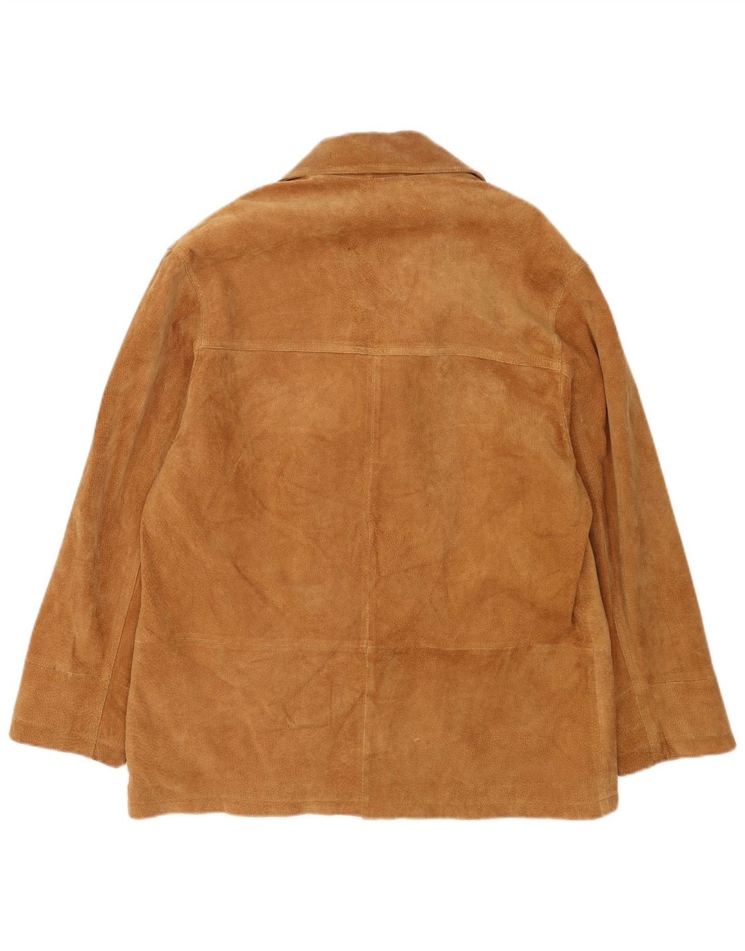 Vintage herre 3 knap ruskind blazerjakke IT 52 XL brunt læder