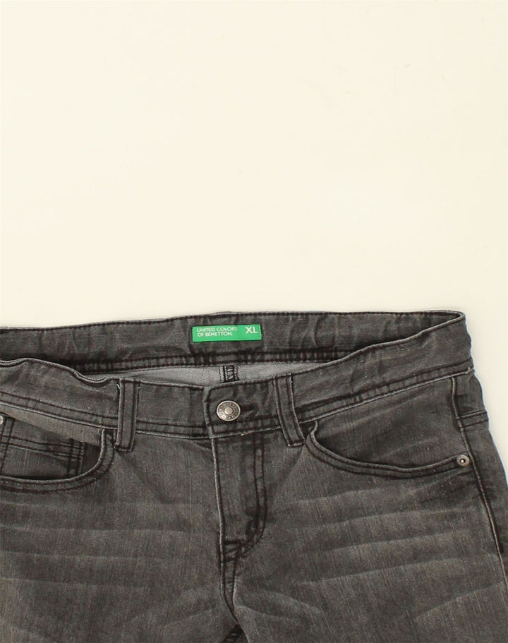 BENETTON Girls Slim Jeans 15-16 Years XL W28 L27 Grey Cotton | Vintage Benetton | Thrift | Second-Hand Benetton | Used Clothing | Messina Hembry 