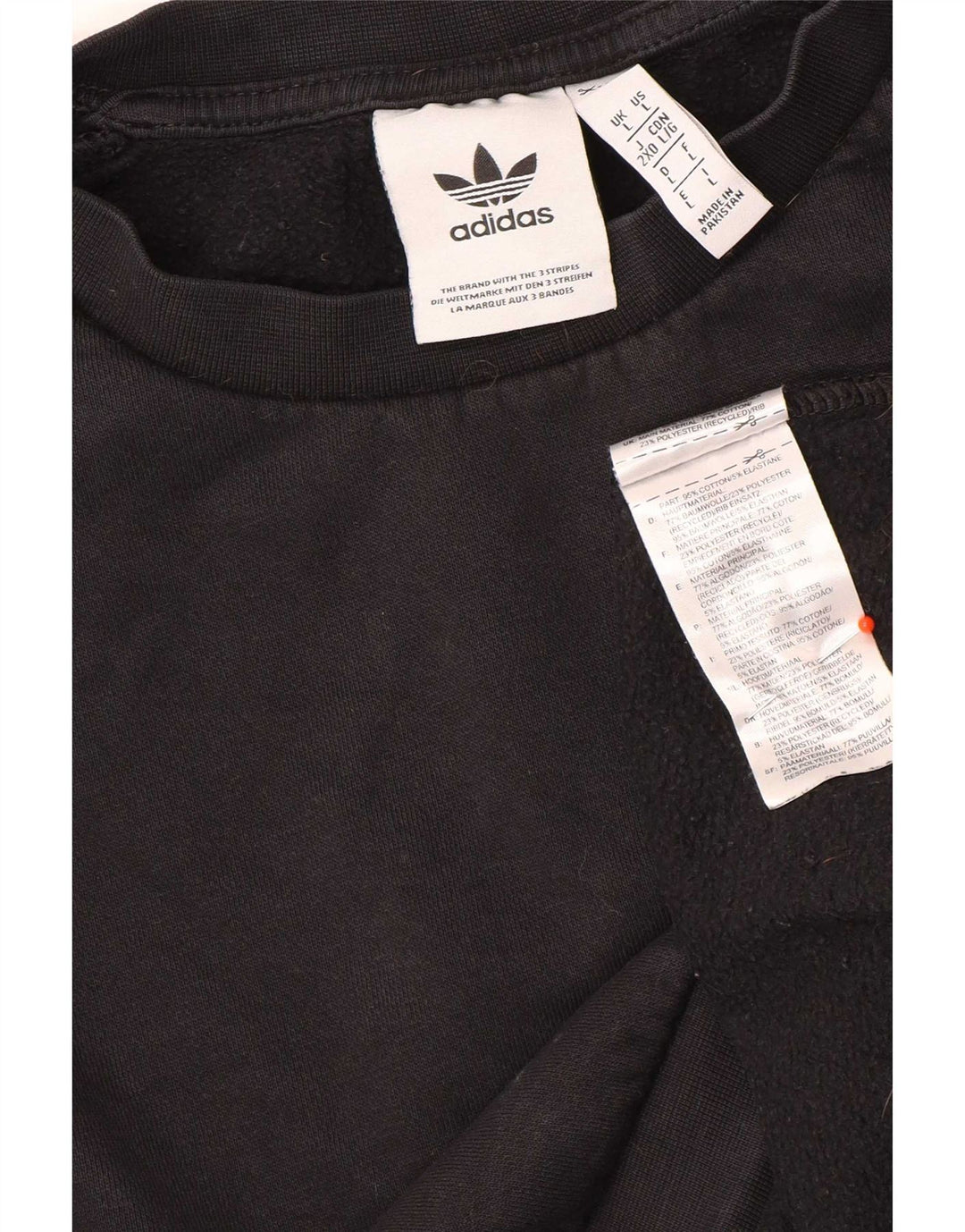 Adidas Herre Sweatshirt Jumper Large Sort Bomuld