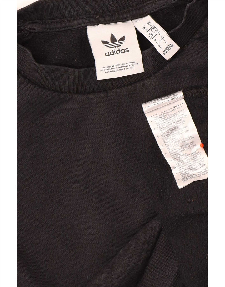 Adidas Herre Sweatshirt Jumper Large Sort Bomuld