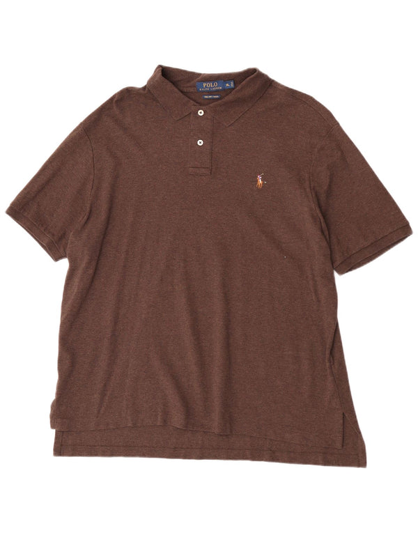 Polo Ralph Lauren Herre poloskjorte XL brun bomuld