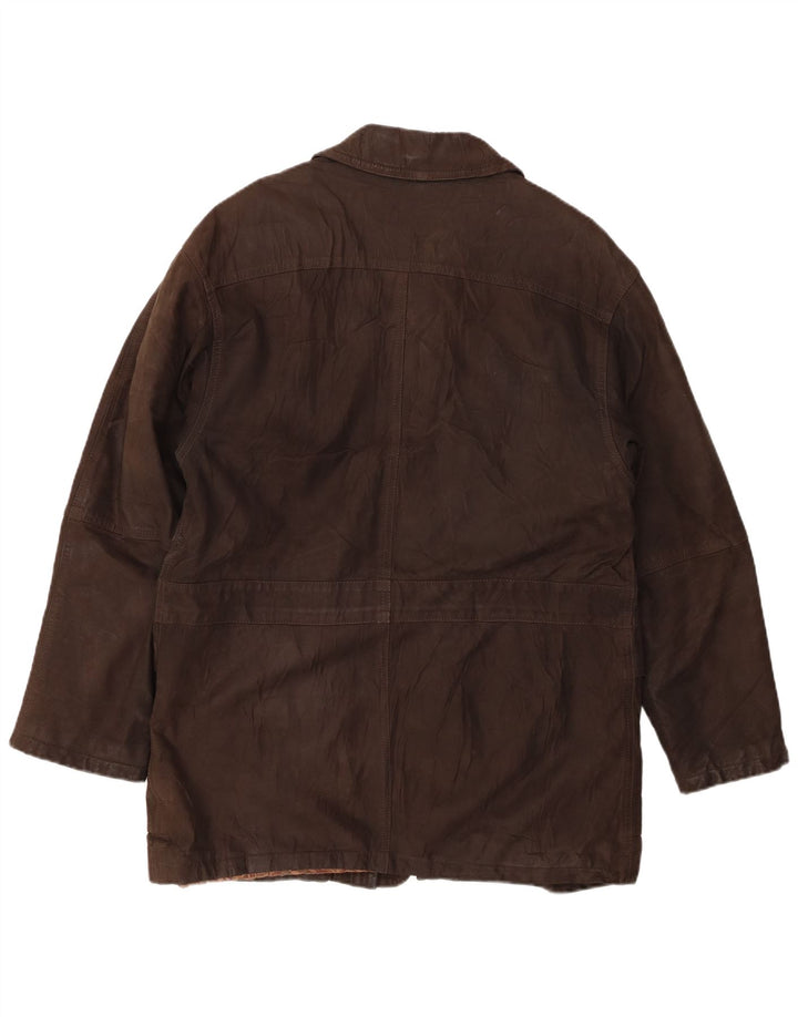 Suprema Herre Læderjakke IT 48 Medium Brun Læder