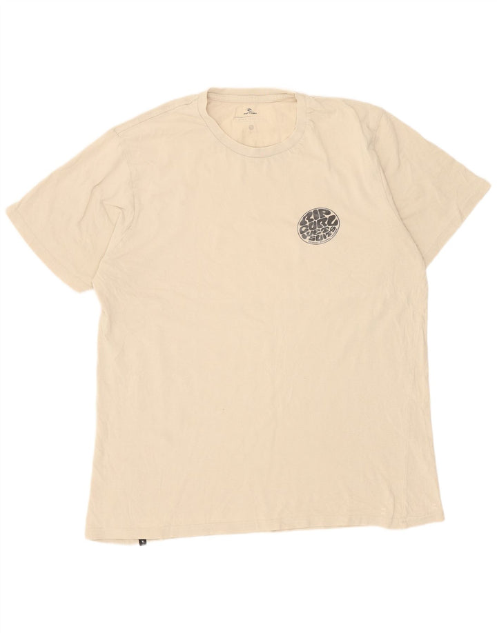 Rip Curl Herre T-Shirt Top Stor Beige
