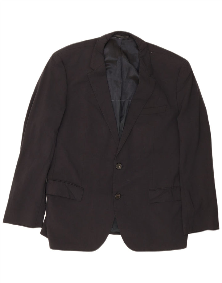 Hugo Boss Herre 2-knaps blazerjakke EU 54 2XL Navy Blue Virgin Wool