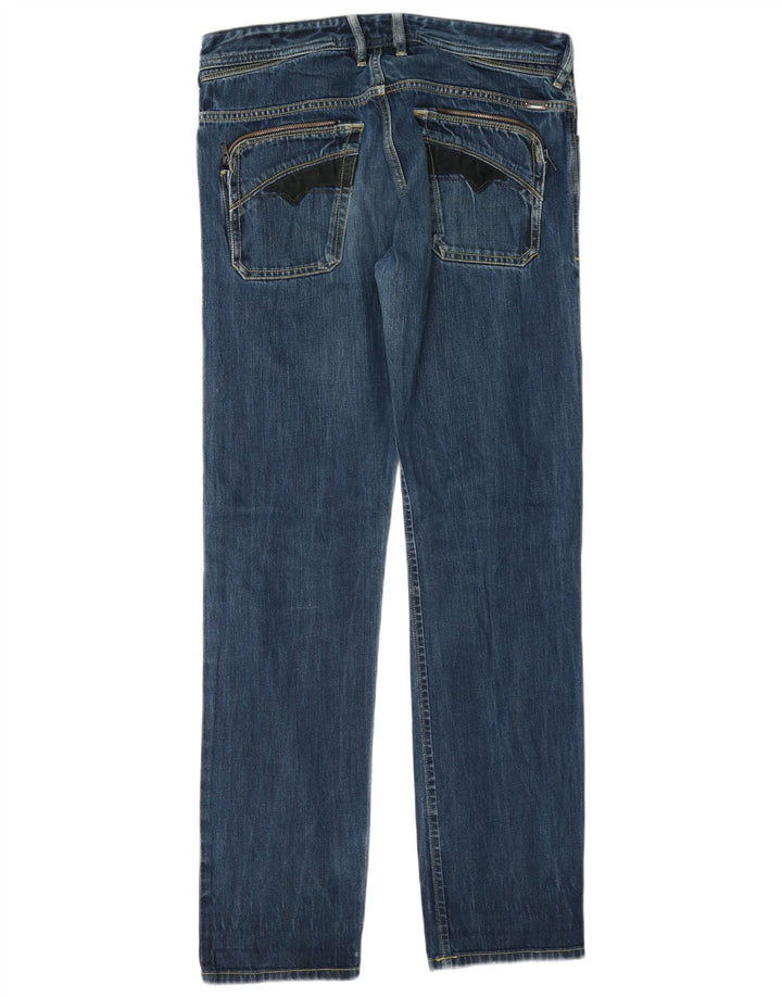 Diesel Herre Poiak Straight Jeans W31 L34 Blå Bomuld