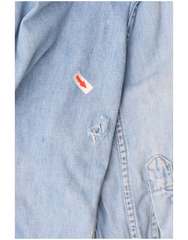 Levi's Denimskjorte til mænd, stor blå bomuld