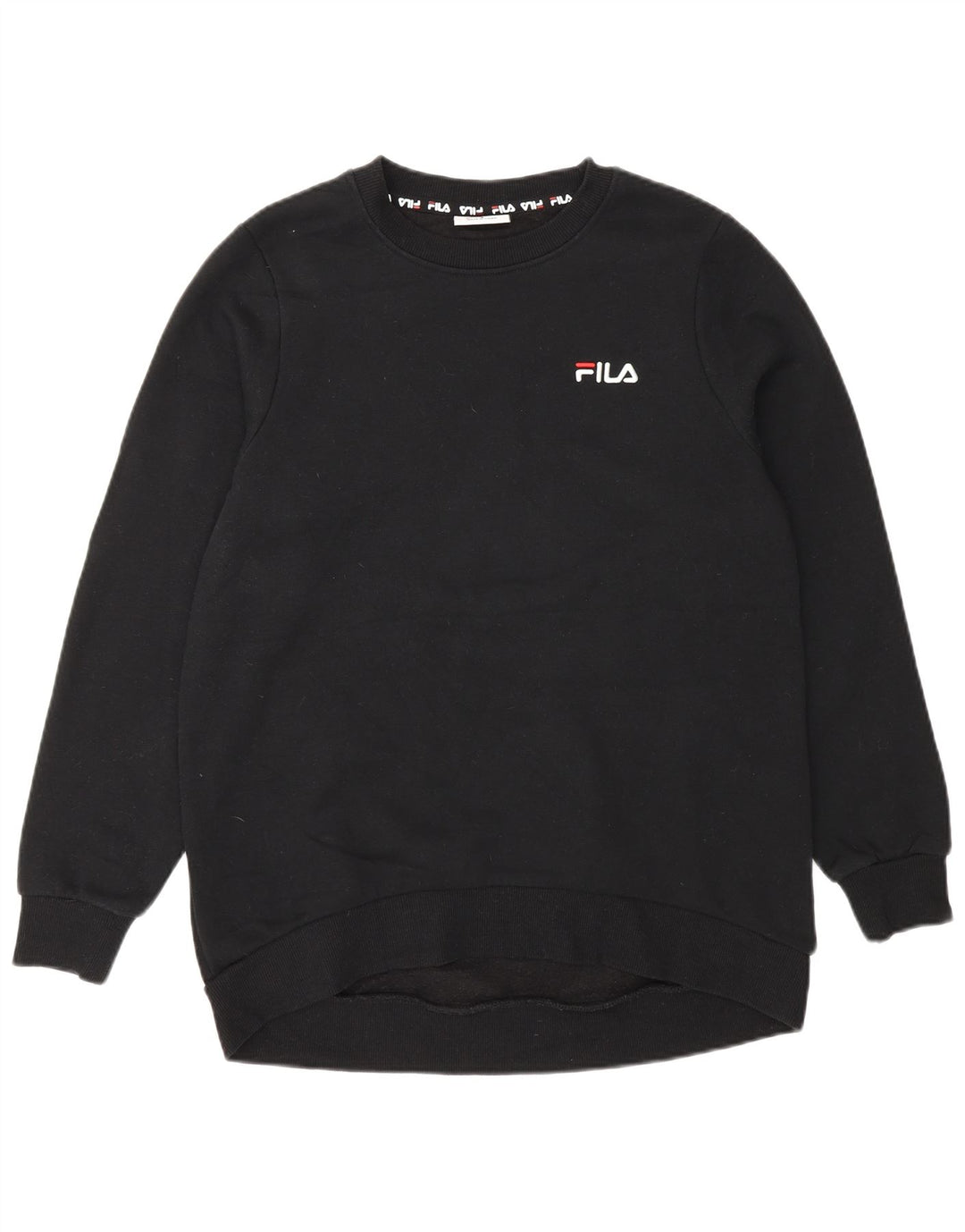 Fila Dame Sweatshirt Jumper UK 10 Small Black Bomuld