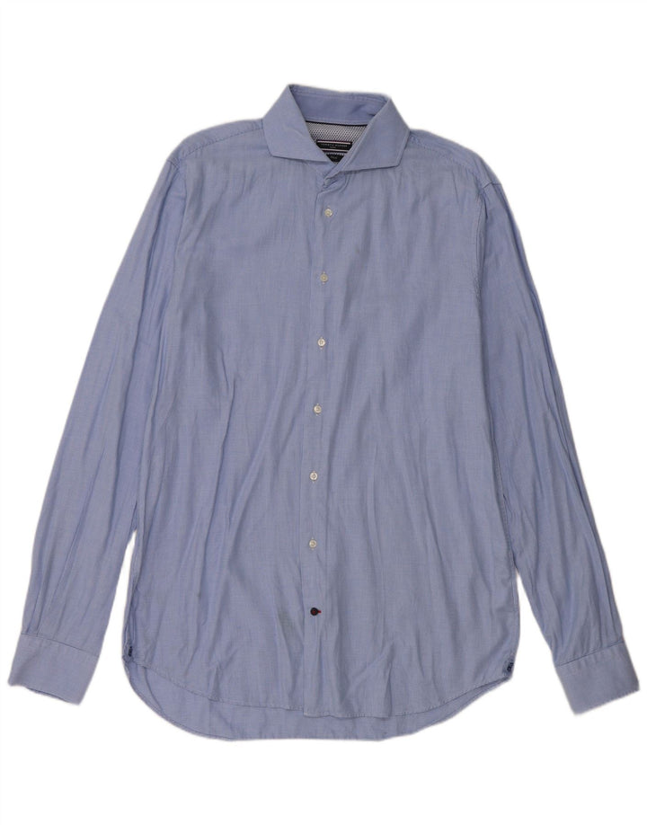 Tommy Hilfiger Herreskjorte str. 41 16 Stor Blå Houndstooth Bomuld
