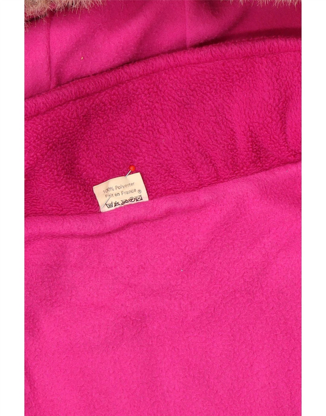 Vintage Dame Oversized Hooded Windbreaker Jacket UK 14 Medium Pink