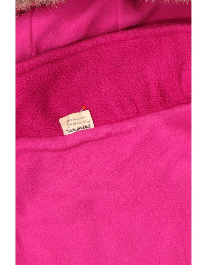 Vintage Dame Oversized Hooded Windbreaker Jacket UK 14 Medium Pink