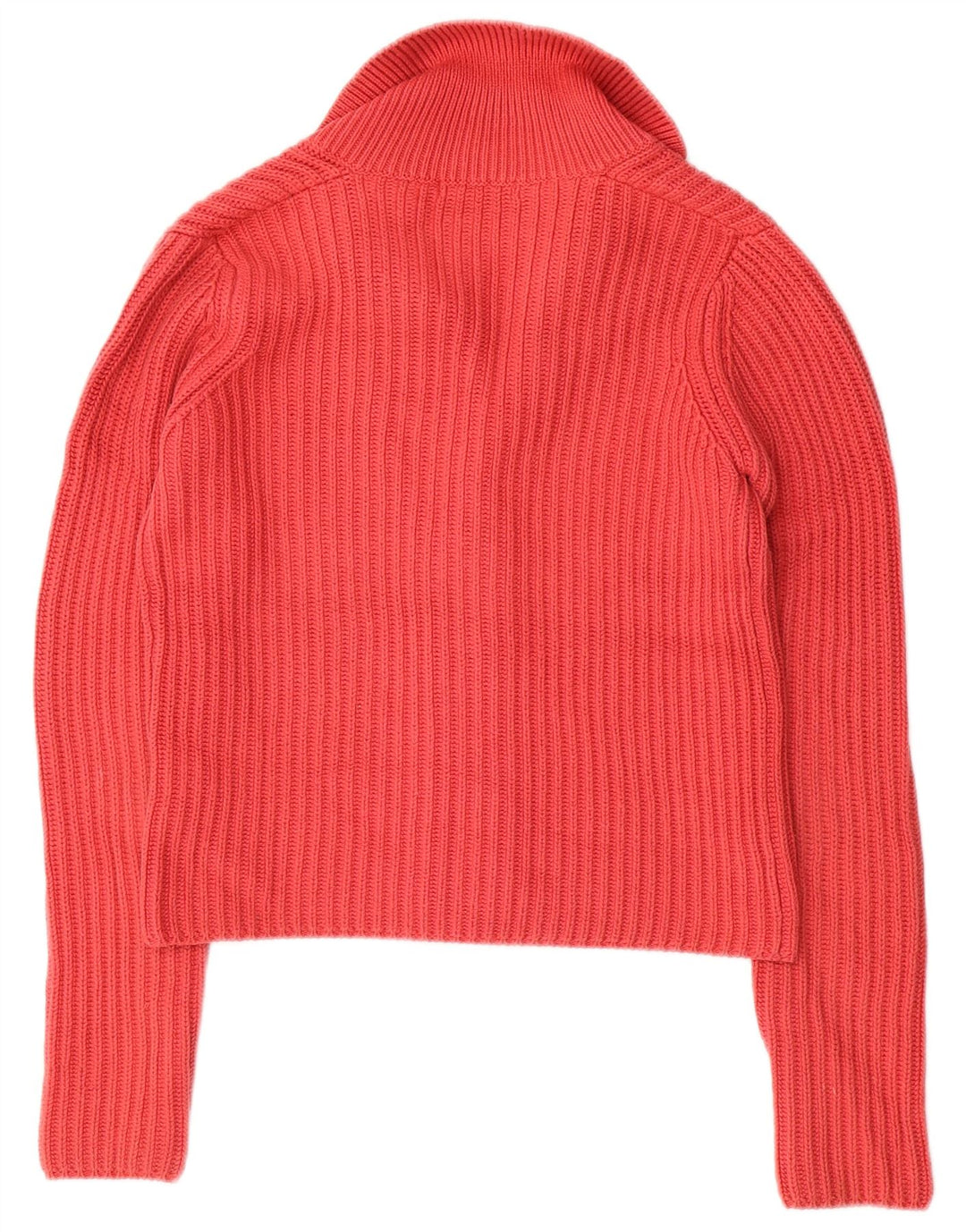 Massimo Dutti Dame Cardigan Sweater UK 10 Lille Rød Bomuld