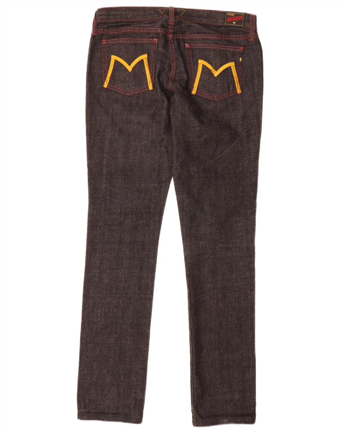 Meltin' Pot Dame Mesh Slim Jeans W33 L33 Sort Bomuld