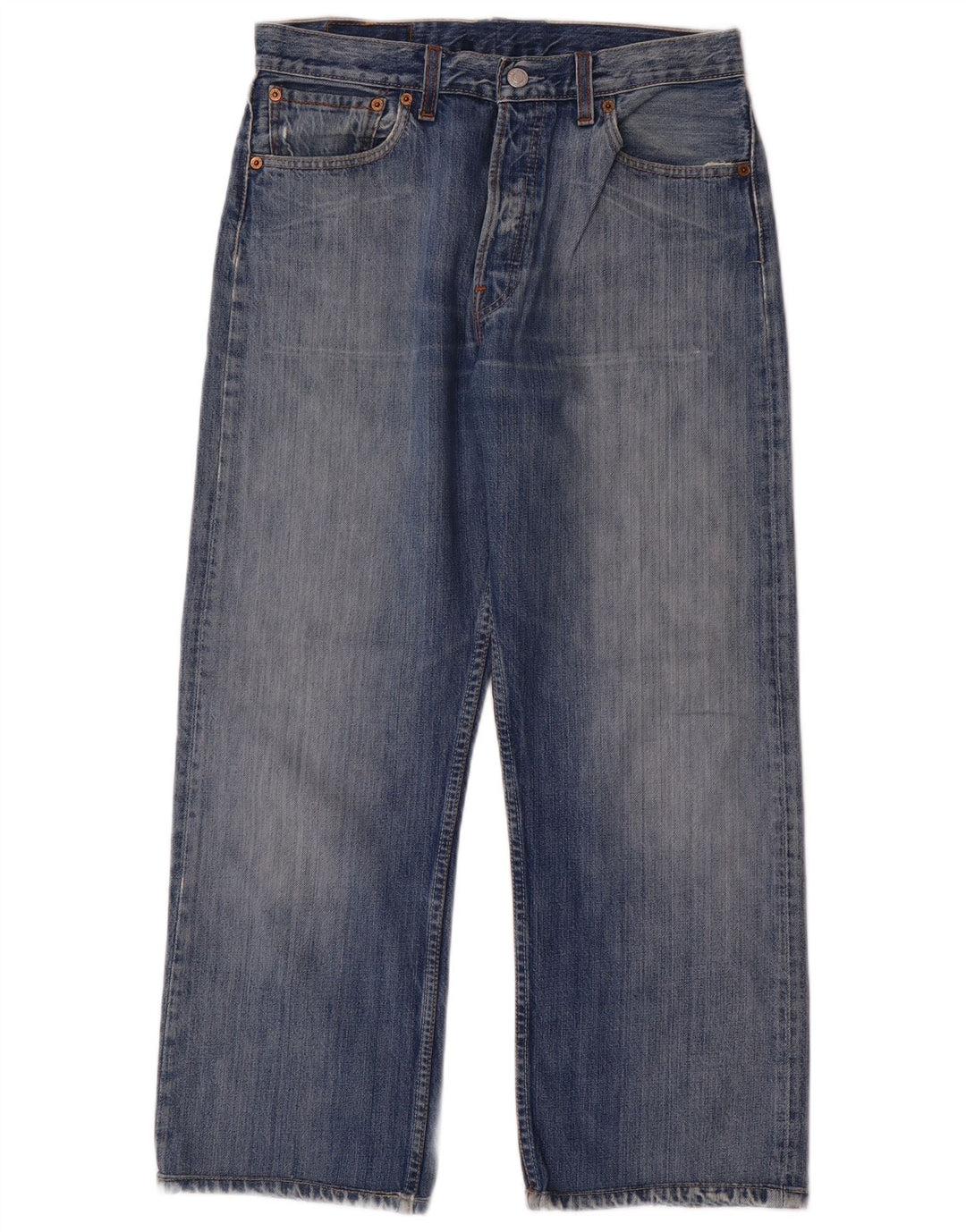 Levi's Herre 501 lige jeans W33 L27 blå bomuld