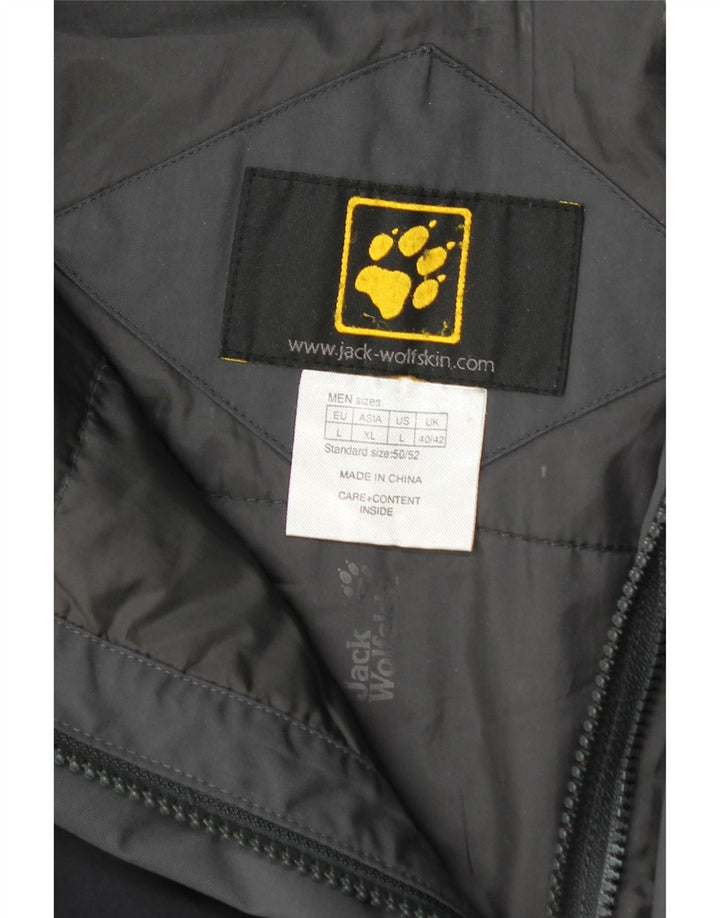 Jack Wolfskin Herre Windbreaker Jacket UK 40/42 Large Grey Colourblock