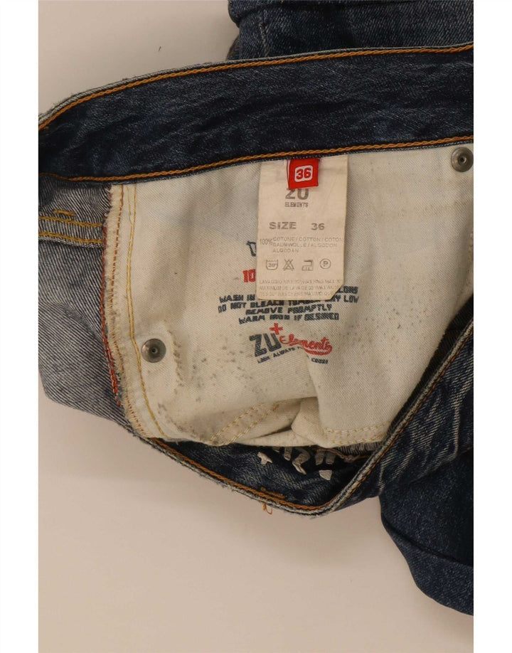 Zu Elements Herre Denim Shorts Large W36 Blå Bomuld