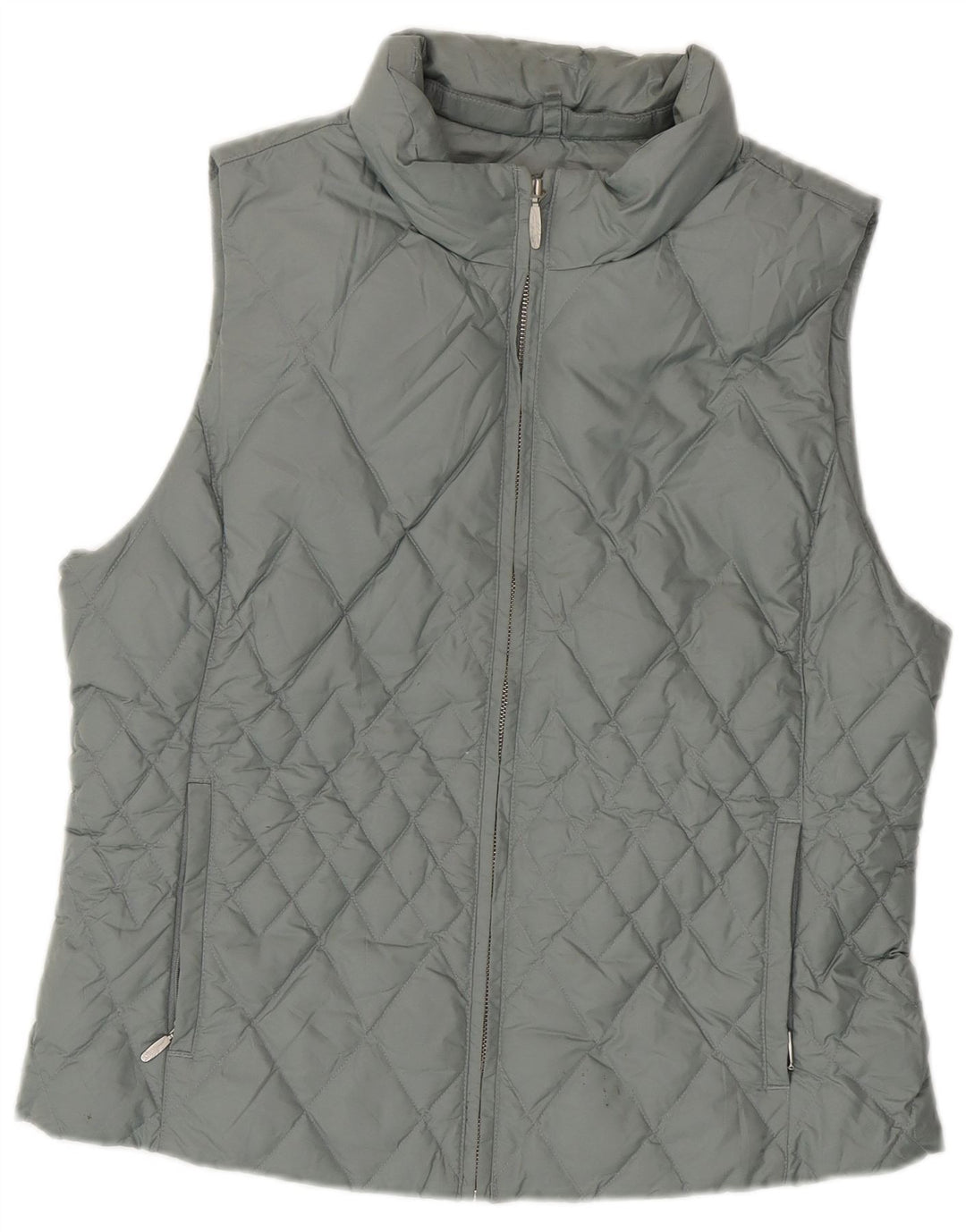 Eddie Bauer Dame Polstret Gilet UK 16 Large Blue Polyester