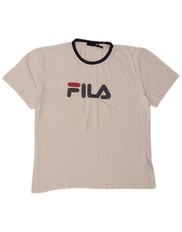 Fila Herre Grafisk T-Shirt Top XL Hvid