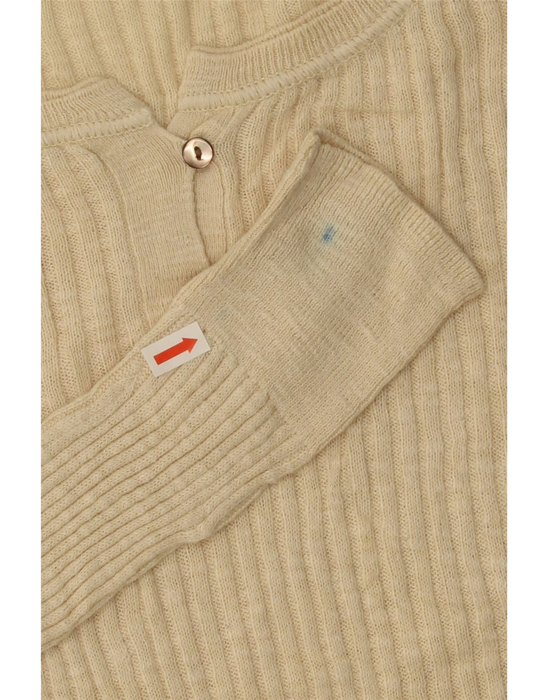 EDDIE BAUER Womens Boat Neck Jumper Sweater UK 12 Medium Beige Cotton Vintage Eddie Bauer and Second-Hand Eddie Bauer from Messina Hembry 