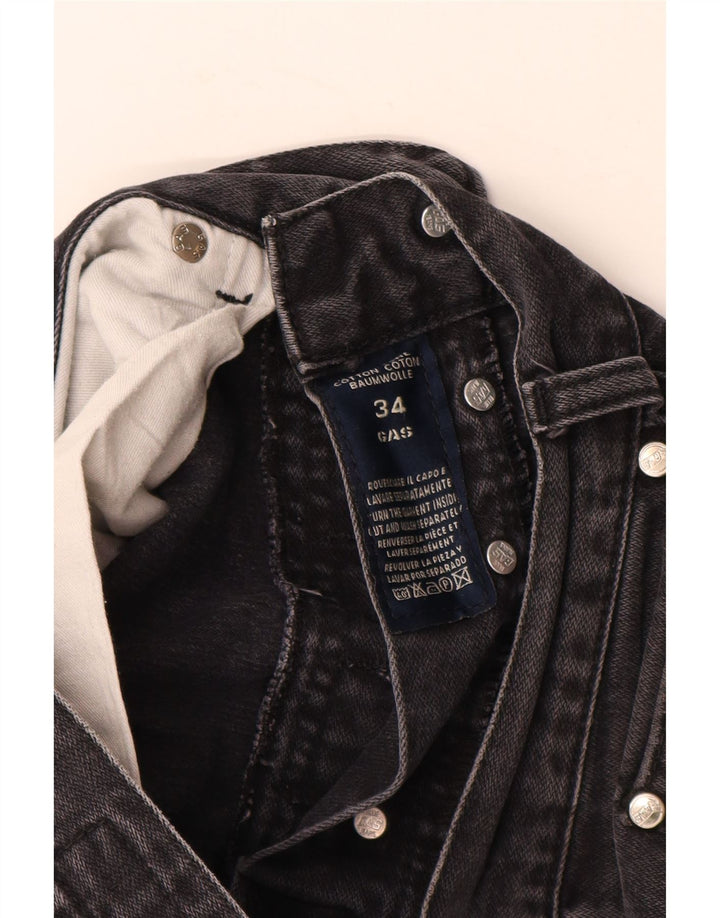 GAS Herre Dakota Straight Jeans W34 L32 Sort Bomuld