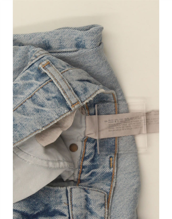 ZARA Dame Jeans med brede ben EU 40 Medium W30 L32 Blå Bomuld