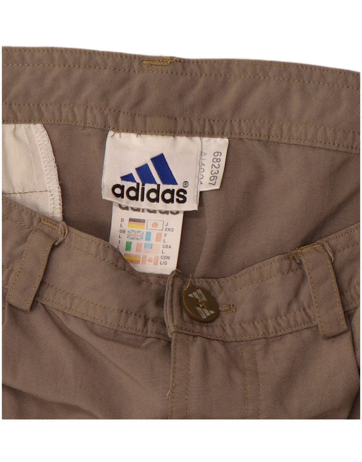 ADIDAS Mens Cargo Shorts Large W34 Beige Polyamide