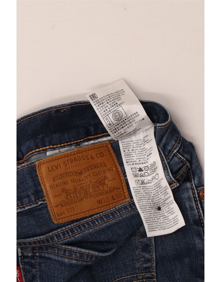 Levi's Herre 511 Slim Jeans W32 L30 Blå Bomuld