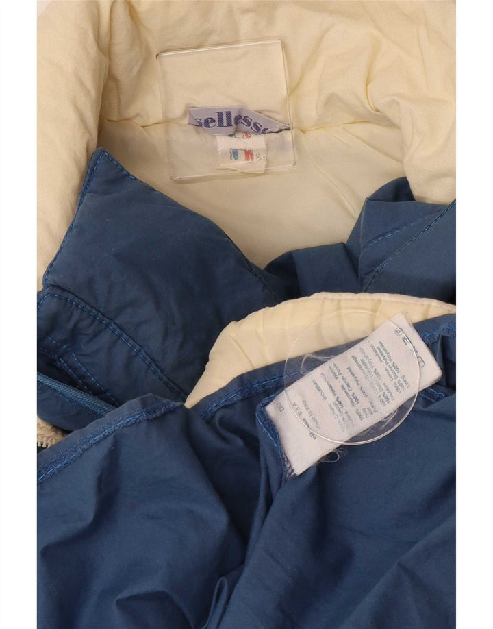 Ellesse Dame Windbreaker Jacket IT 44 Medium Blue Colourblock Bomuld