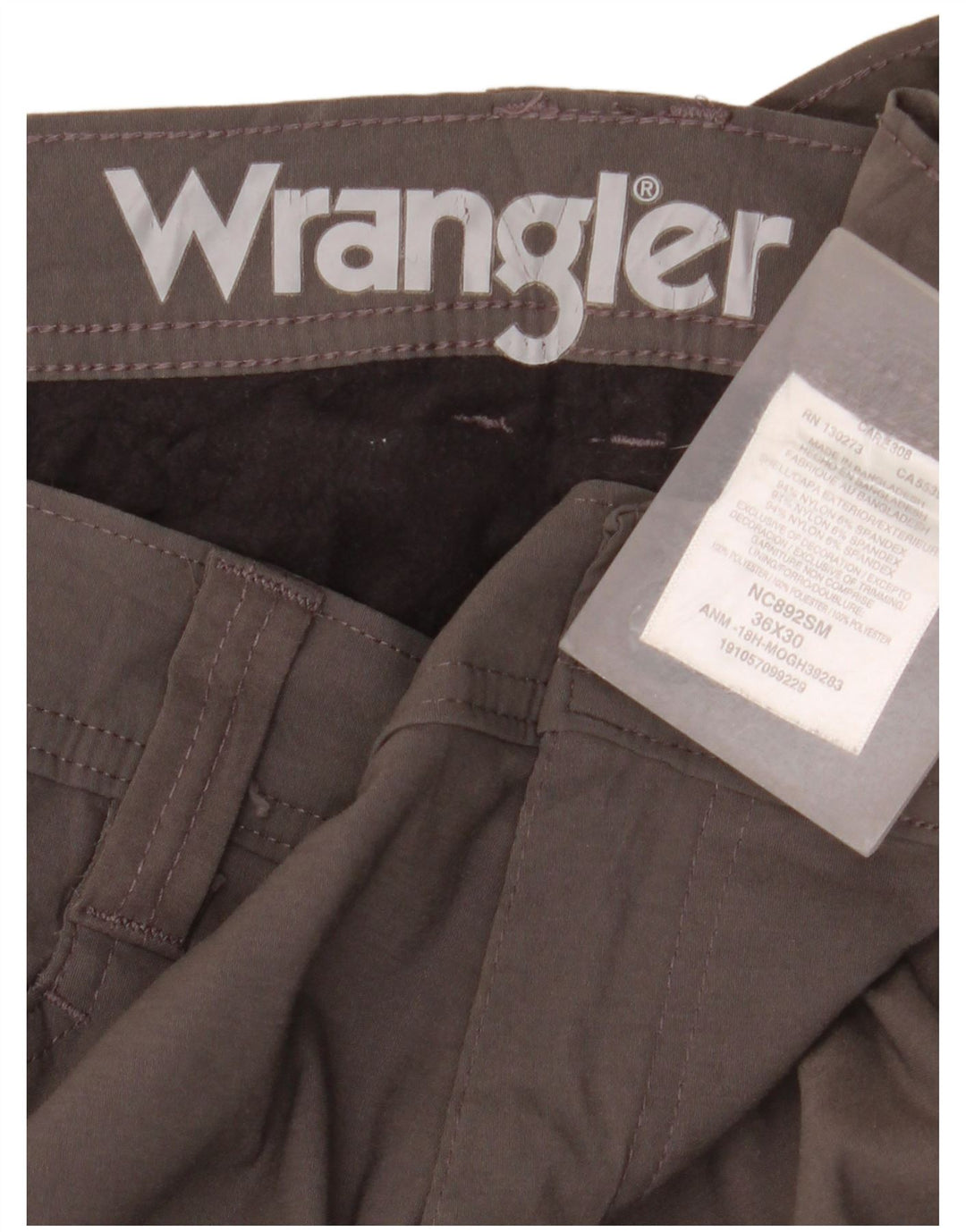 Wrangler Straight Cargo bukser til mænd W36 L30 Grå nylon