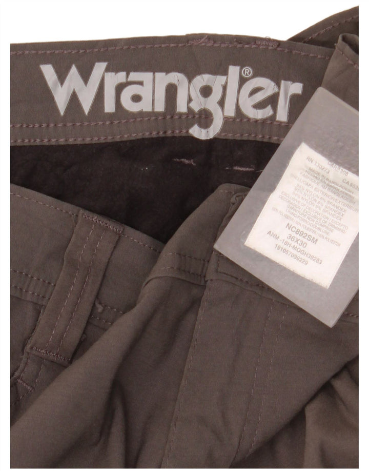Wrangler Straight Cargo bukser til mænd W36 L30 Grå nylon