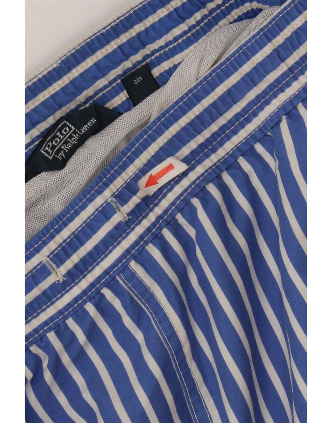 Polo Ralph Lauren Badeshorts til mænd mellemblå stribet polyester