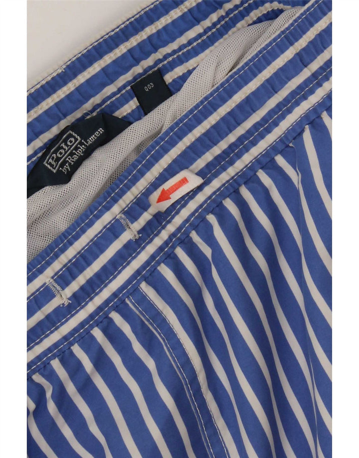 Polo Ralph Lauren Badeshorts til mænd mellemblå stribet polyester