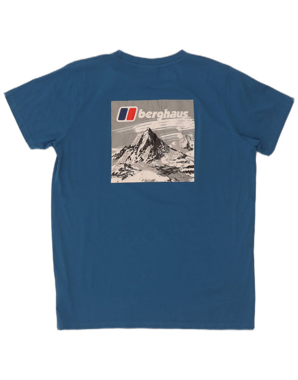 Berghaus Boys Grafisk T-Shirt Top 14-15 År Blå Bomuld