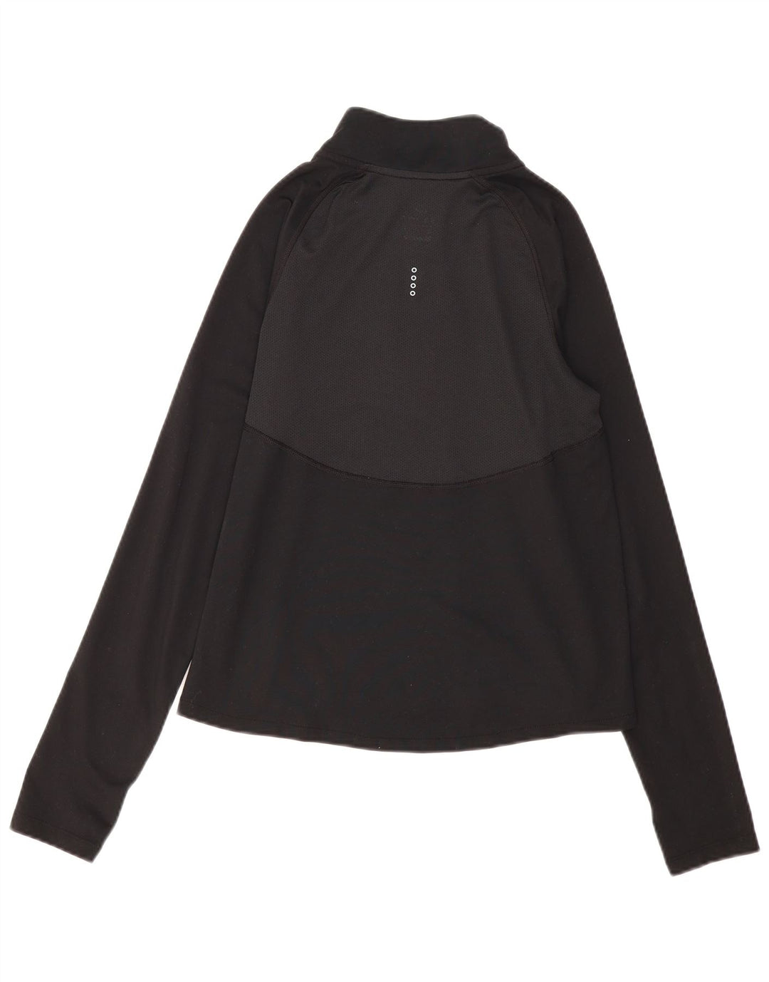 Nike Dame Dri Fit Pullover med lynlås-hals Træningsdragt Top UK 10 Lille Sort