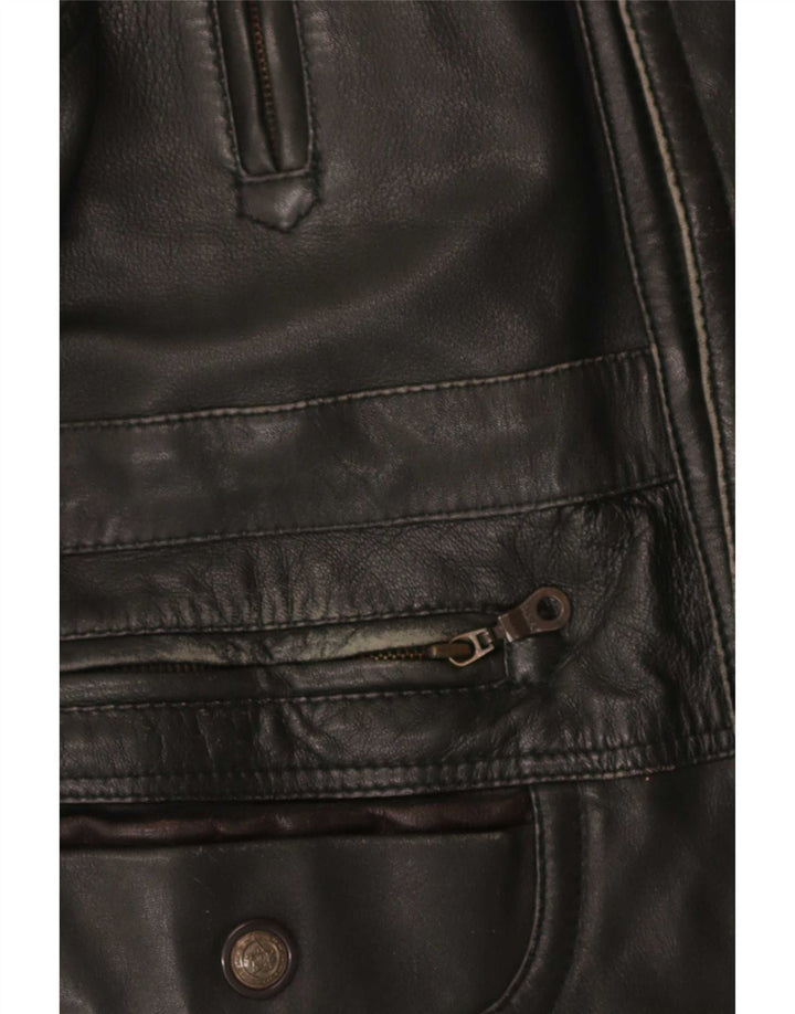 Shelter Bay Herre læderfrakke UK 38 Medium Sort
