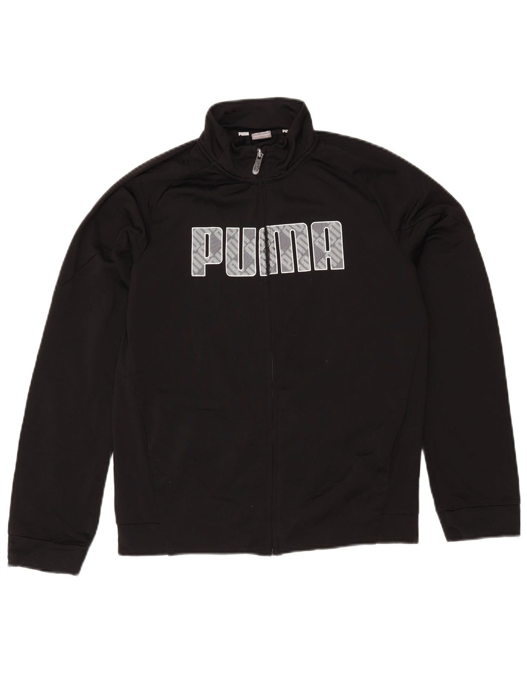 Puma drenge grafisk træningsdragt topjakke 13-14 år sort polyester