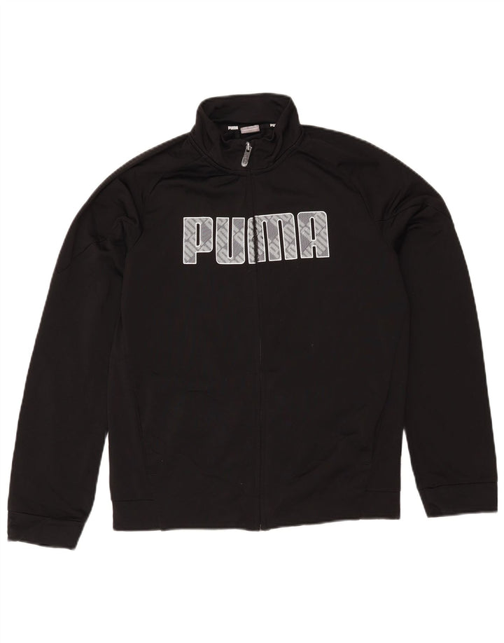 Puma drenge grafisk træningsdragt topjakke 13-14 år sort polyester