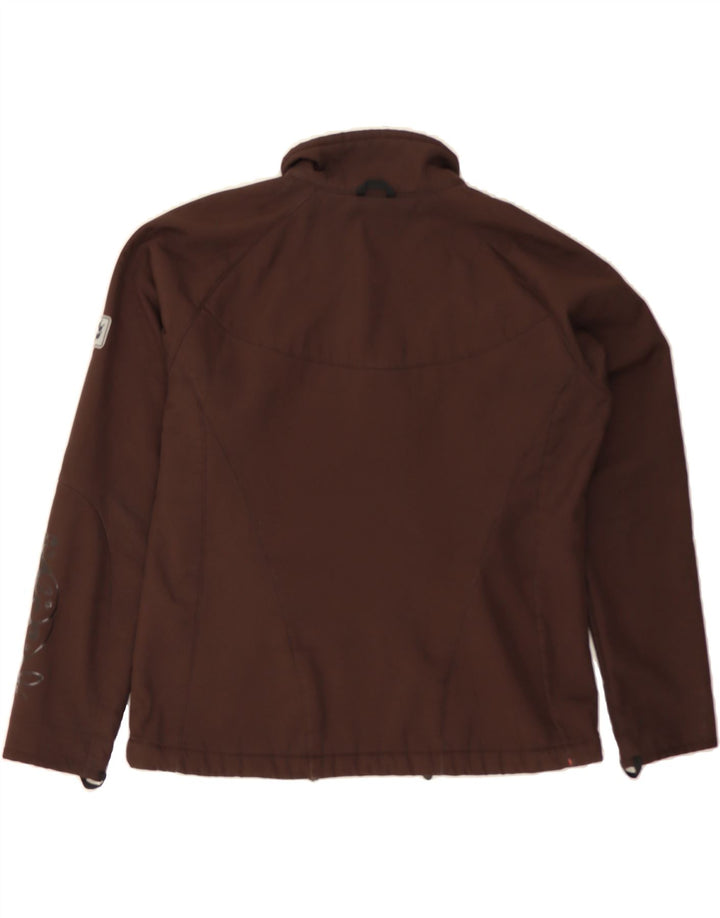 JACK WOLFSKIN Womens Windbreaker Jacket UK 16 Large Brown Polyester Vintage Jack Wolfskin and Second-Hand Jack Wolfskin from Messina Hembry 