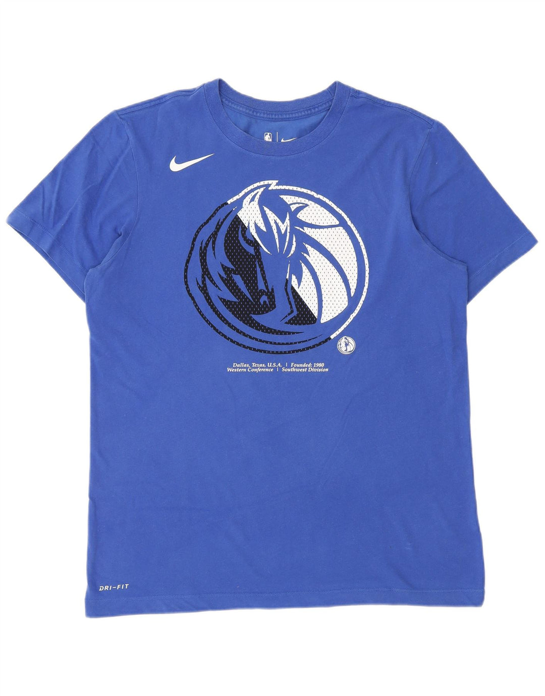 NIKE Herre Dallas Mavericks grafisk T-shirt top mellemblå