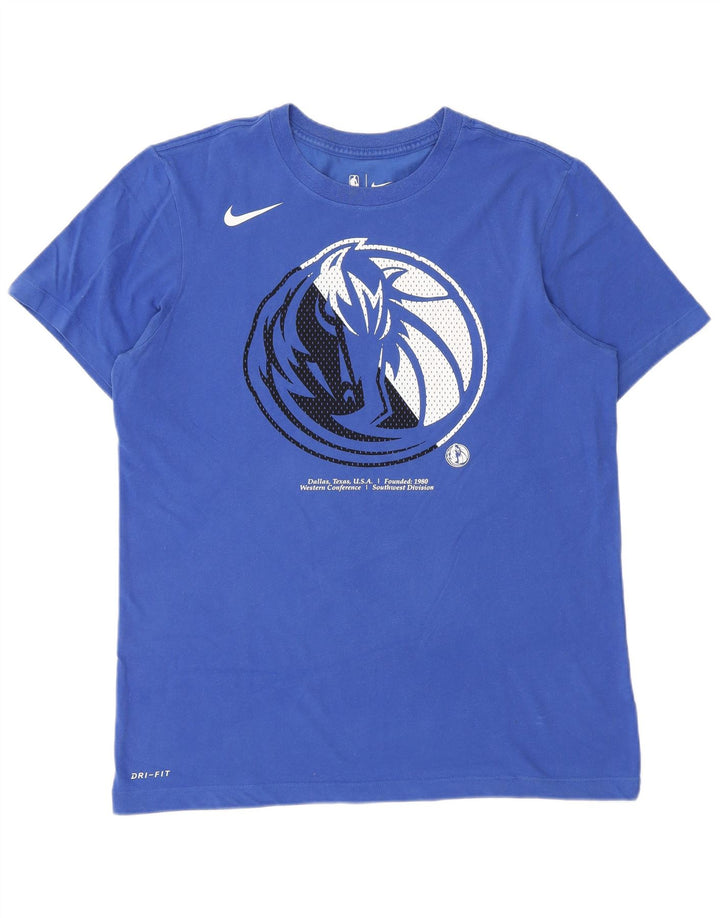 NIKE Herre Dallas Mavericks grafisk T-shirt top mellemblå