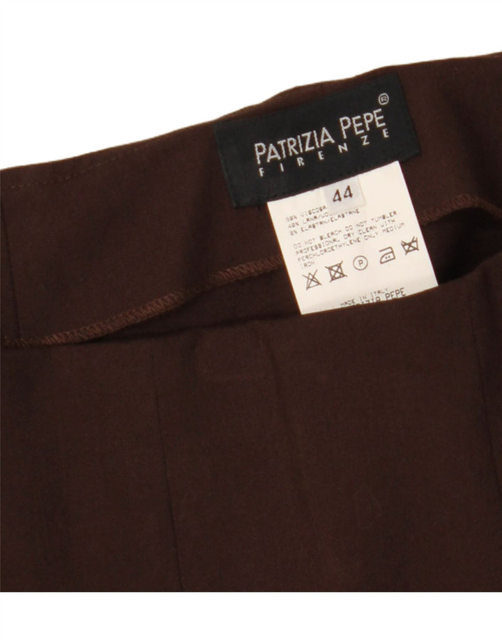 PATRIZIA PEPE Womens Asymmetrical Skirt IT 44 Medium W31  Brown Viscose Vintage Patrizia Pepe and Second-Hand Patrizia Pepe from Messina Hembry 